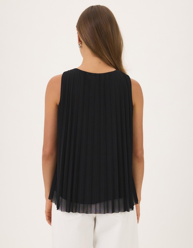 Atmos&Here - Bella Pleated Mesh Swing Top