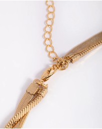 Lovisa - Gold Plated Snake Chain & Disc Necklace Pack