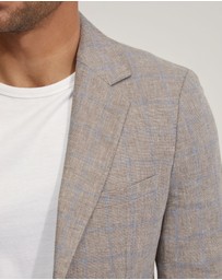 Oxford - Blake Linen Blend Check Blazer