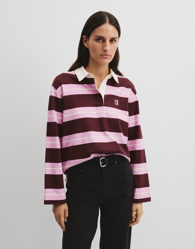 Country Road - Australian Cotton Stripe Rugby Polo Sweat