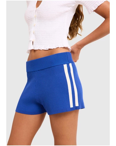 Subtitled - Libby Contrast Mid Rise Knit Shorts
