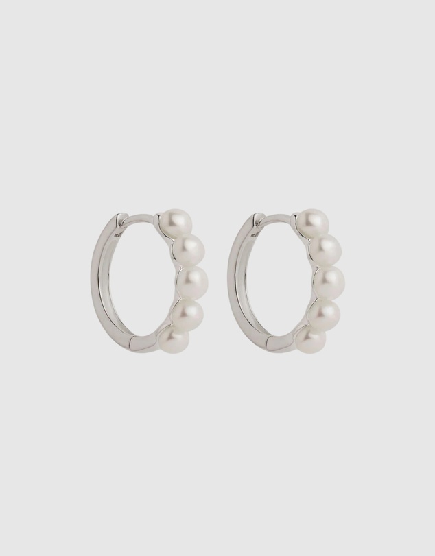 Najo - Mermaid Silver Pearl Earring