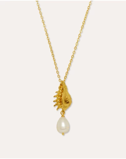 Ottoman Hands - Kai Seashell Pearl Pendant Necklace