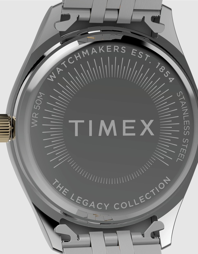 TIMEX - Womens 36mm Legacy Two-tone Case and Bracelet with Green Dial