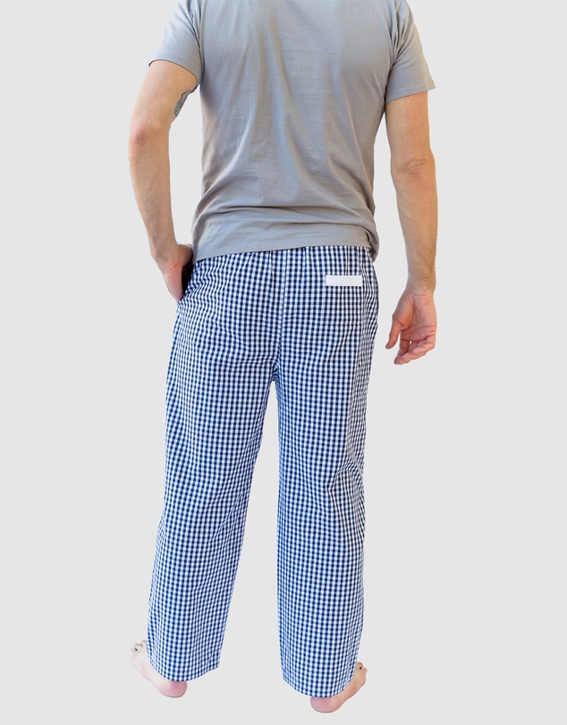 Sant And Abel - Men's Hepburn Gingham Navy PJ Pants