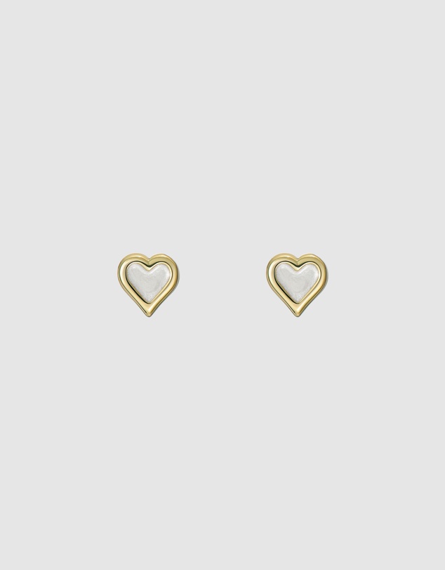 Ted Baker - SIMONE: Pearl Shimmer Heart Micro Stud Earrings