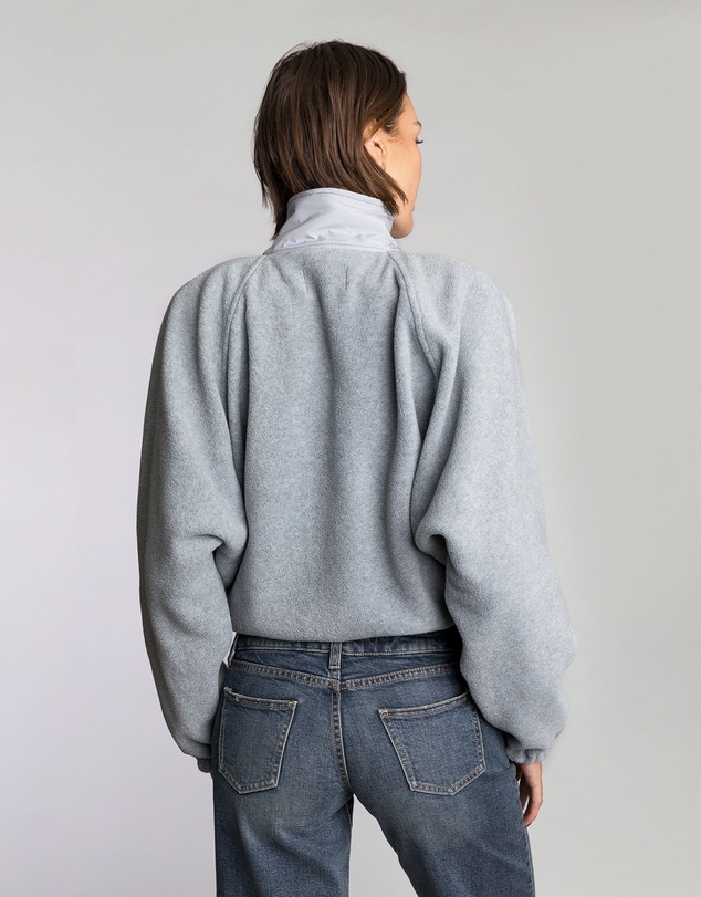 Love and Nostalgia - Burger Queen Polar Fleece Jacket - Grey Marle