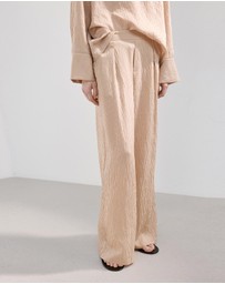 M.N.G - Striped Lyocell Trousers