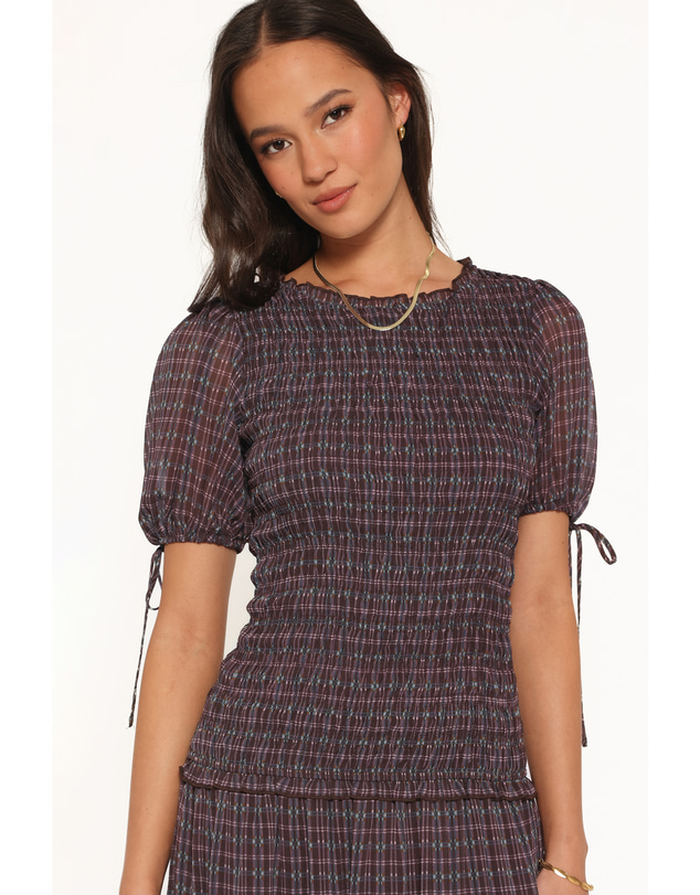 Petal & Pup - Naomi Maxi Dress - Berry Plaid