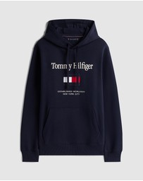 Tommy Hilfiger - Logo Embroidery Flex Fleece Hoodie