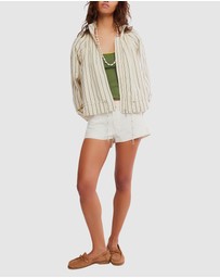 Free People - Devon Balloon Stripped Jacket