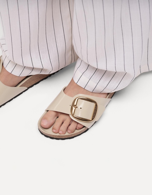 Birkenstock - Madrid Big Buckle Natural Leather Patent Regular - Women's