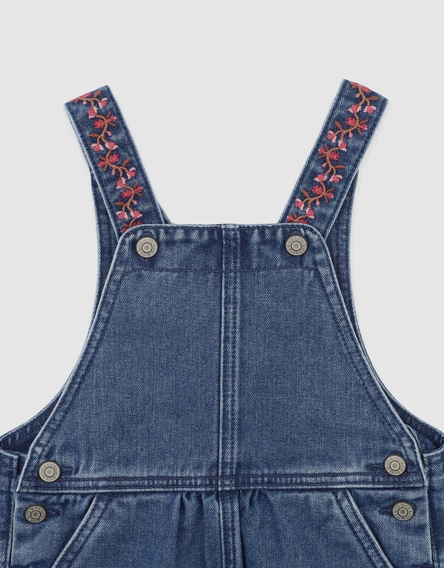 Fox & Finch - Wild Garden Emb Denim Overalls
