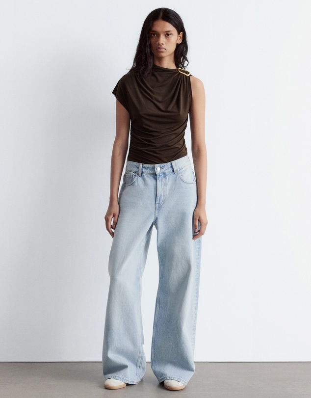 & Other Stories - Ruche Gold-Buckle Top