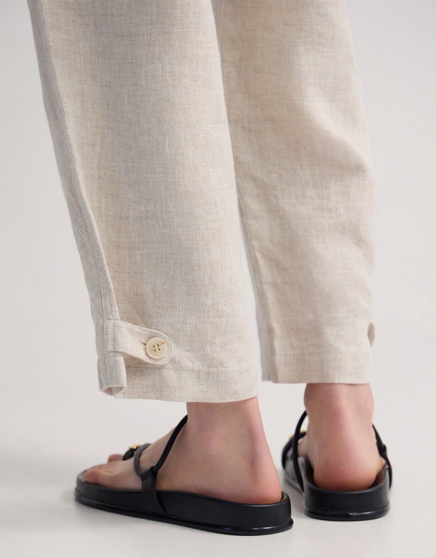 Oxford - Gabriele Crop French Linen Pant