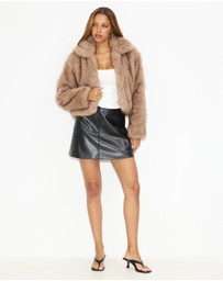 Dazie - Downtown Girl Faux Fur Jacket