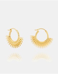 Rachel Jackson - Rising Sun Hoop Earrings Gold