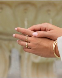 Mestige - Illusion Stackable Ring Set - 18K Gold Plated