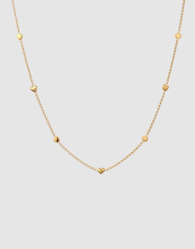 Elli Jewelry - Necklace Women Heart White Crystals 925 Sterling Silver Gold Plated