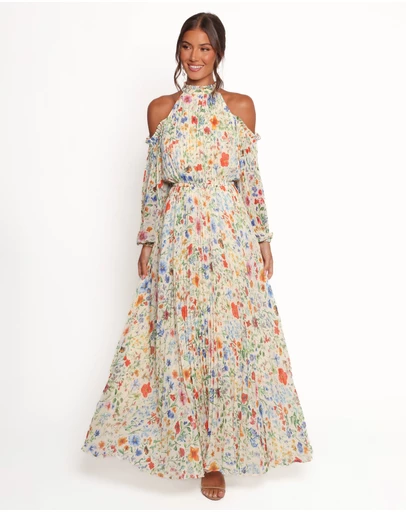 Petal & Pup - Hilary Pleated Maxi Dress - Garden Floral