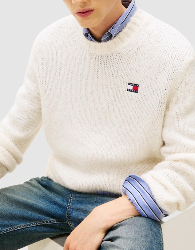 Tommy Jeans - Regular Cosy Texture Badge Sweater