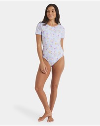 Roxy - Womens Wildflower Short Sleeve One Piece Swimsuit