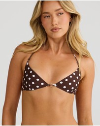 Vacay Swimwear - Palma Top Chocolate Polka