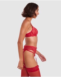 Bras N Things - Bethany Suspender - Red