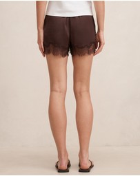 Forever New - Jessica Lace Trim Satin Shorts