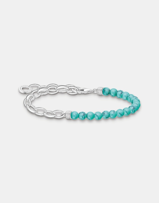 THOMAS SABO - Link Chain Turquoise Bead Bracelet