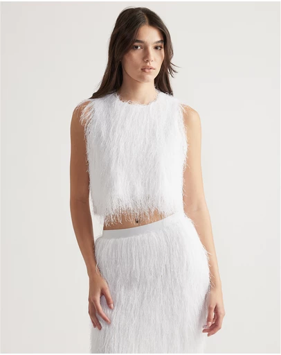 Decjuba - Rue Lurex Fringed Shell Top