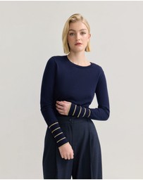 Oxford - Raven Metallic Stripe Knit