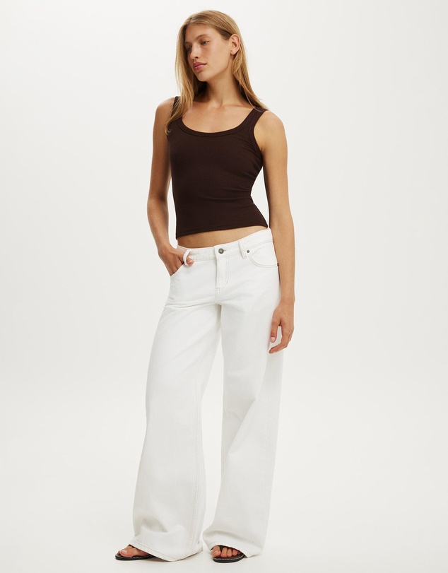 Cotton On - Blake Rib Scoop Tank