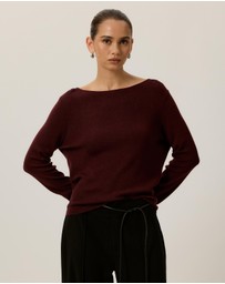 Tussah - Violet Fine Knit Boat Neck Top