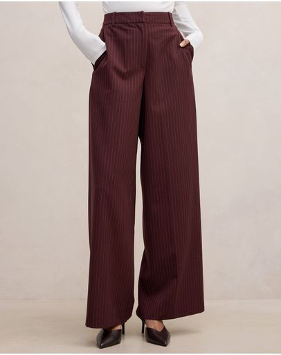 Berry Pinstripe Suit