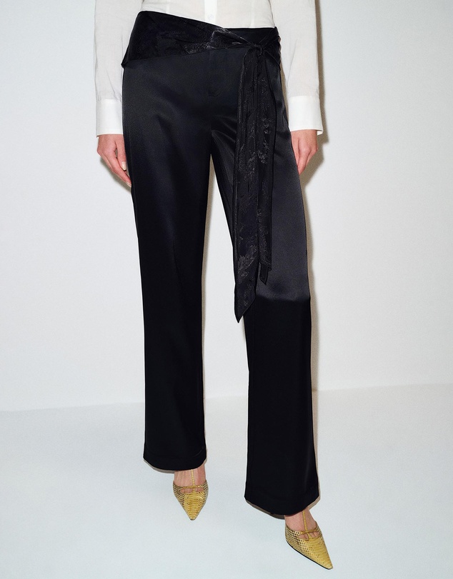 Reformation - Mina Satin Tie Pants