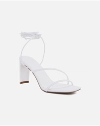 Nakedvice - The Cyrus Wrap White Heel