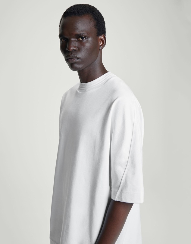 COS - OVERSIZED HEAVYWEIGHT MOCK-NECK T-SHIRT