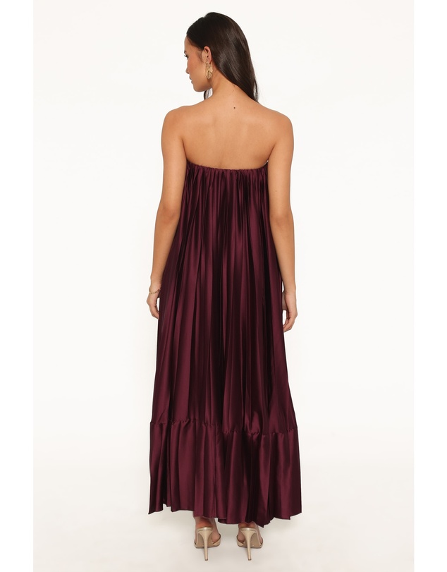 Petal & Pup - Nalania Strapless Maxi Dress - Sangria Red