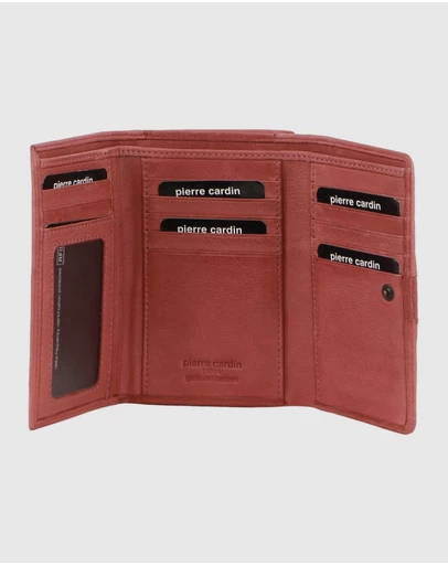 Pierre Cardin - Woven Leather Tri-Fold Wallet with RFID