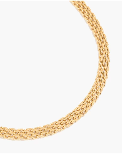 Lovisa - Waterproof Gold Plated Stainless Steel Interwoven Chain Necklace