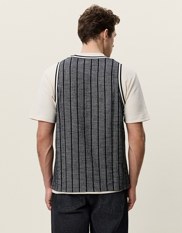 Les Deux - Pinstriped Jacquard Tank Top