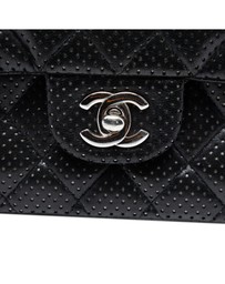 Pre-Loved by Azura Reborn - Pre-Loved Medium Classic Perforated Lambskin Double Flap