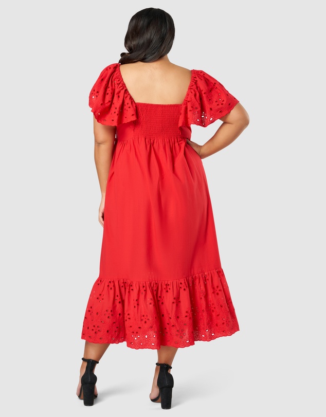 Pink Dusk by Curve Project - Girlz Broderie Maxi Dress