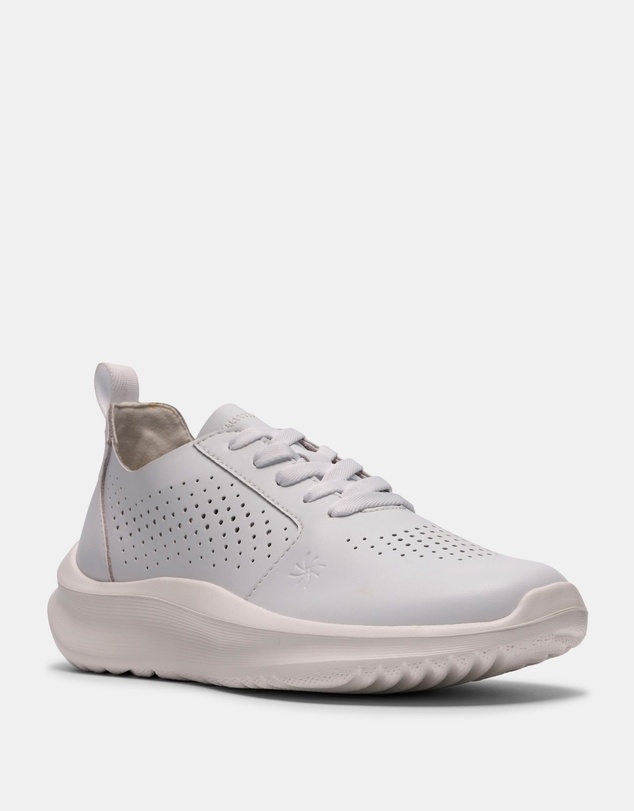 Clarks - Solevana Style (W) White Leather