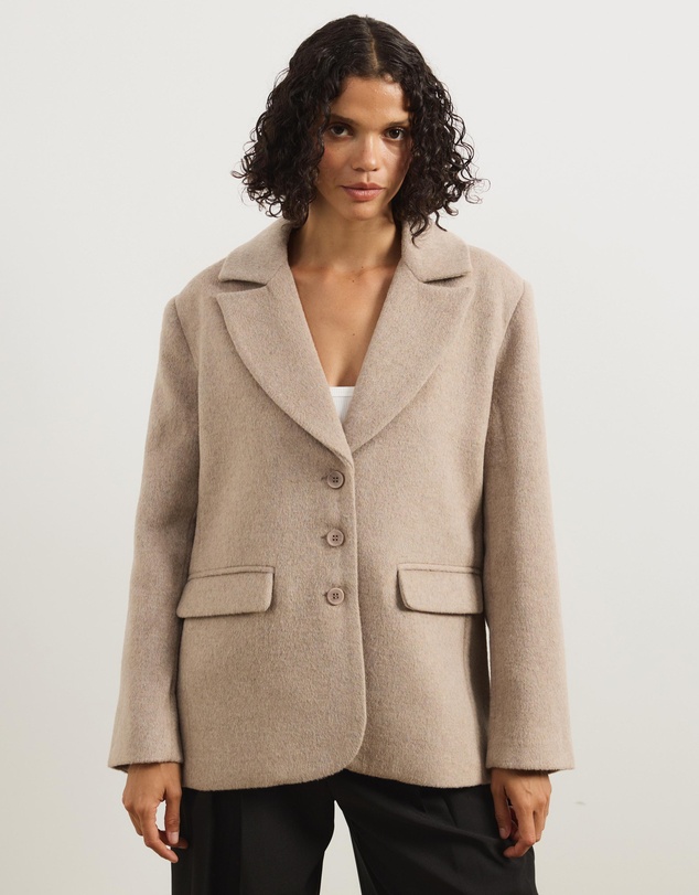 Atmos&Here - Ethel Wool Blend Oversized Blazer
