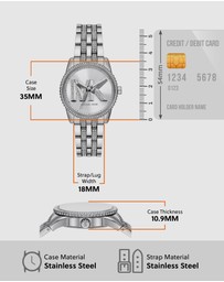 Michael Kors - Ritz Silver Tone Analogue Watch
