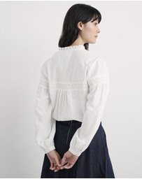 Seasalt - Seasalt Cornwall White Gwel Long Sleeve Top
