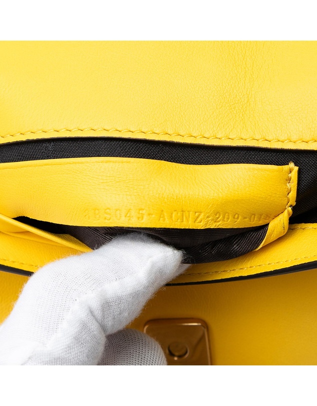 Pre-Loved by Azura Reborn - Pre-Loved Mini Bicolor Nappa Apolo Chain Baguette Shoulder Bag