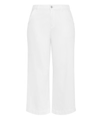City Chic - Plus size Harley Fit Avery Wide Leg Crop Jean - ivory